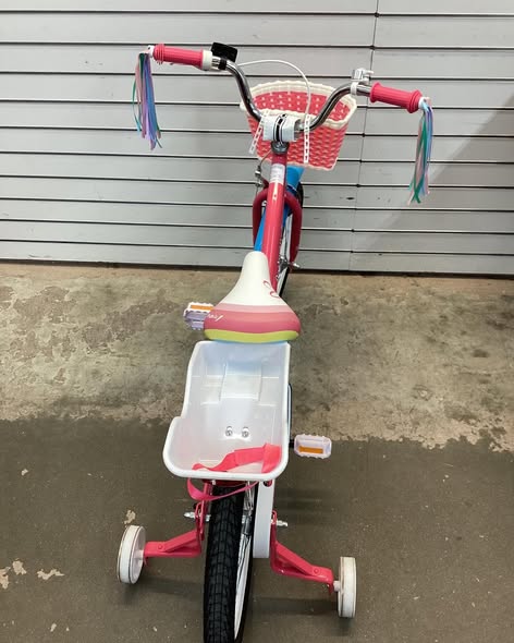 Costway 18" Kids Bike for 4-8 Years Old with Basket Doll Seat & Colorful Streamers Kickstand Pink