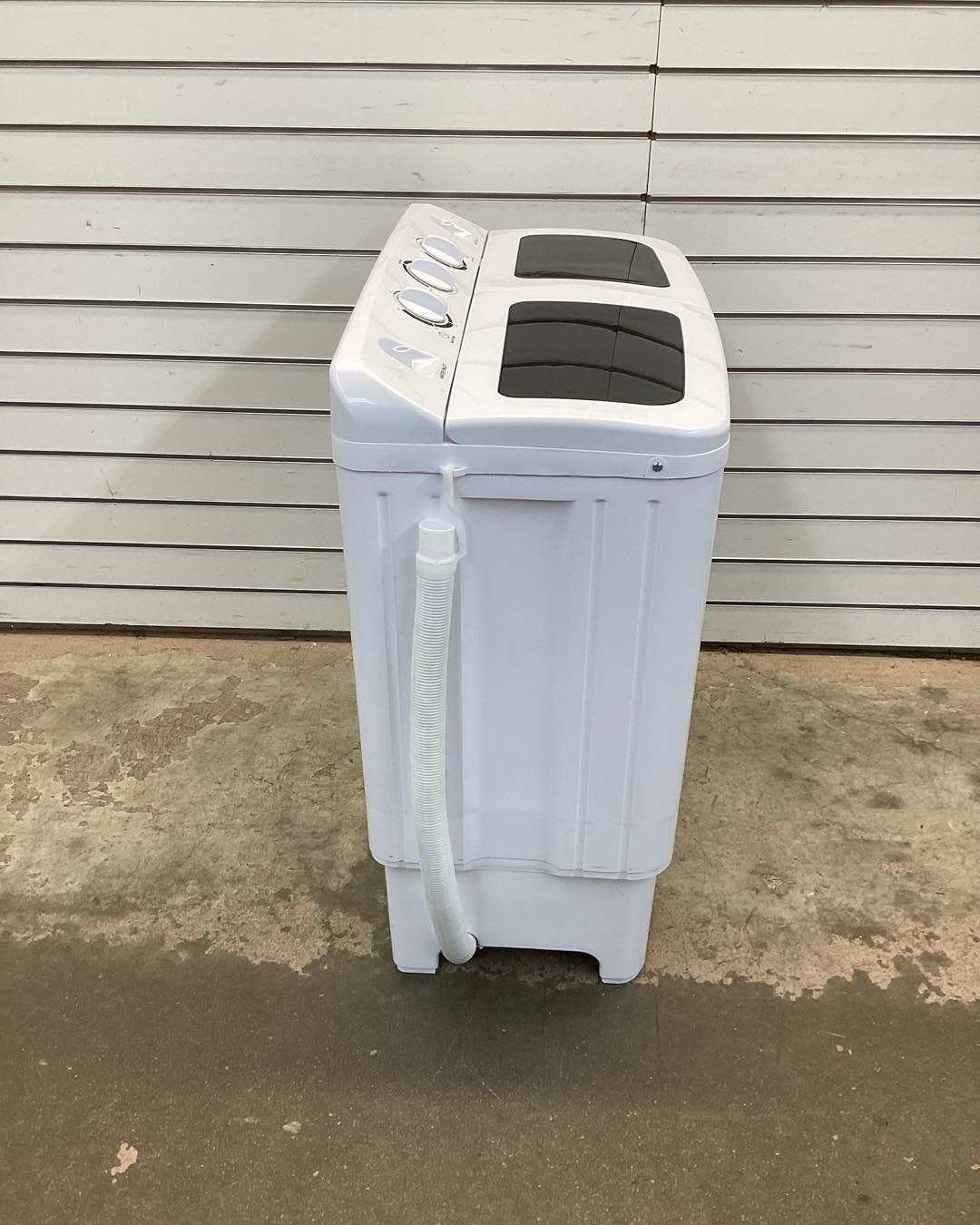Costway 14 in. 1.6 cu. ft. Portable Top Load Washing Machine Mini Compact Washer Dryer in White