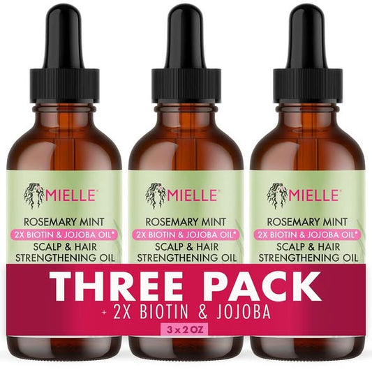 Mielle Rosemary Mint Scalp & Hair Strengthening Oil, 2 oz., 3 pk.