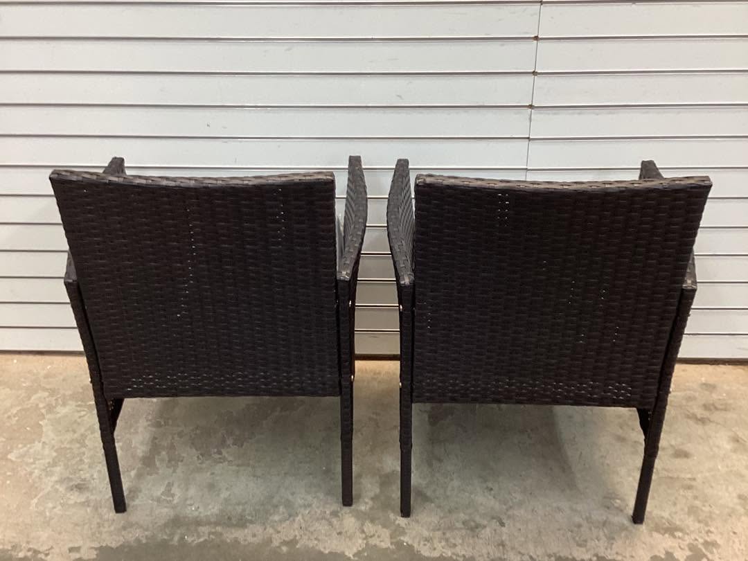 Costway 4PCS Rattan Patio Furniture Set Cushioned Sofa Chair Coffee Table