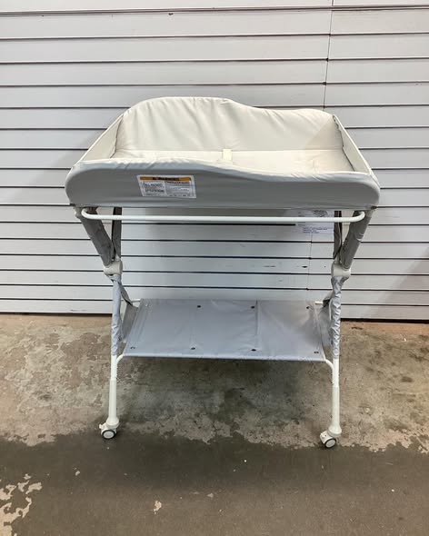 BABY JOY Portable Baby Changing Table, Foldable Waterproof Diaper Changing Station w/Wheels