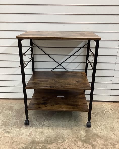 Baker's Rack 3-Tier Kitchen Utility Microwave Oven Stand Storage Cart Workstation Shelf