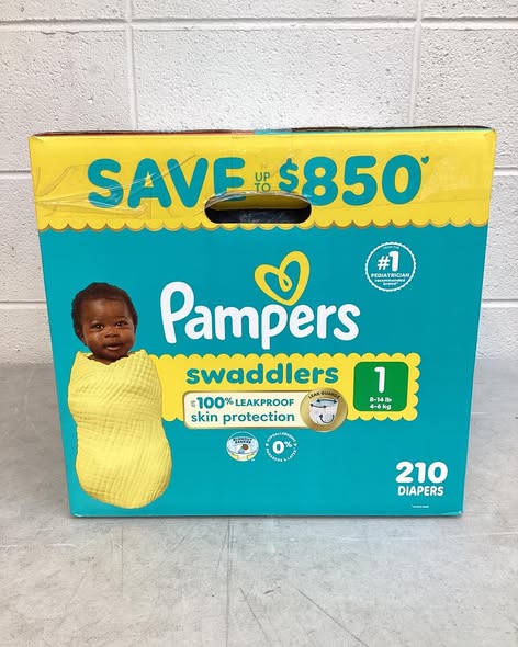 Pampers Swaddlers Diapers 210 ct Size 1