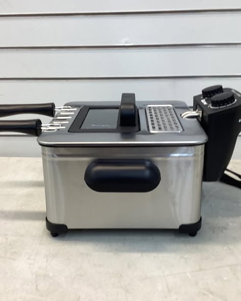 Electric Deep Fryer 5.3QT/21-Cup Stainless Steel 1700W with Double Basket