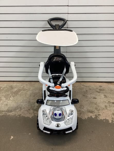 3-in-1 Push Car for Toddler Sliding Car with Seat Belt and Canopy
