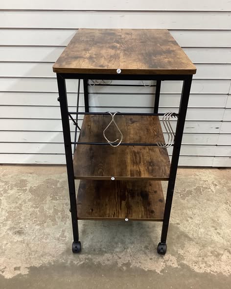 Baker's Rack 3-Tier Kitchen Utility Microwave Oven Stand Storage Cart Workstation Shelf