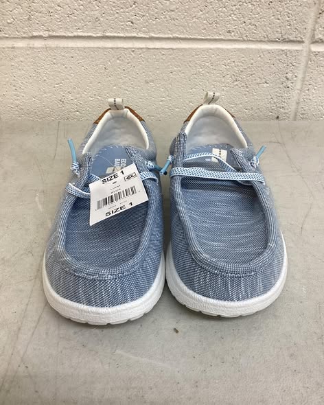 Eddie Bauer Boys Canvas Loafer kids size 1.