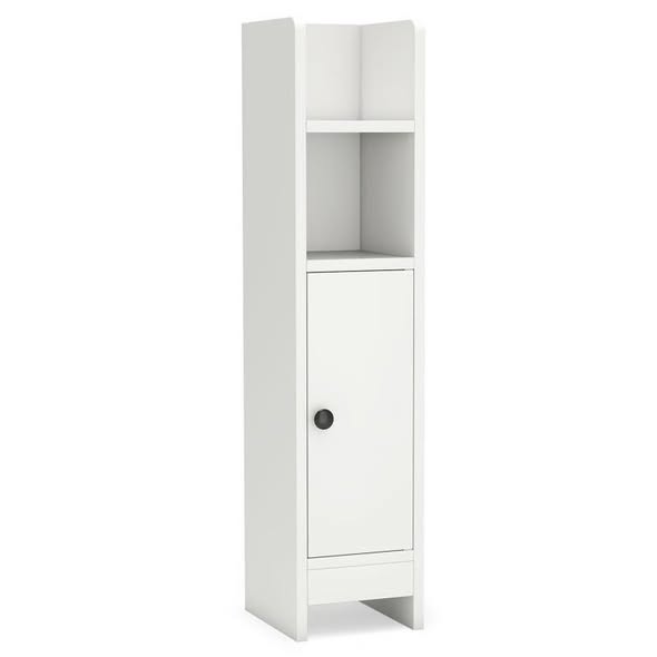 Bathroom Slim Cabinet Corner with Door and Adjustable Shelf