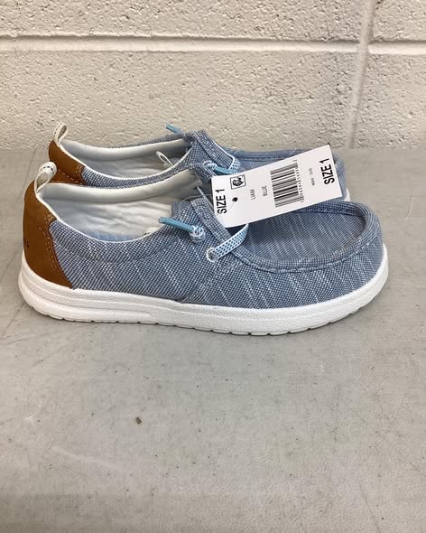 Eddie Bauer Boys Canvas Loafer kids size 1.