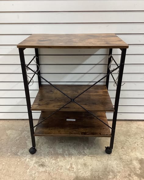 Baker's Rack 3-Tier Kitchen Utility Microwave Oven Stand Storage Cart Workstation Shelf