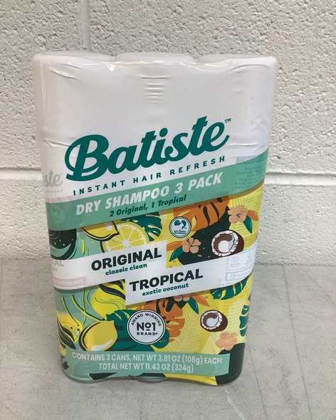 Batiste Original and Tropical Dry Shampoo, 3.81oz, 3 pack