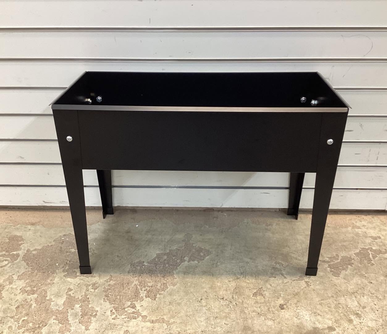 Costway 24 in. x 11 in. x 18 in. Raised Garden Bed Elevated Black Metal Planter Box with Legs Drainage Holes Gardening Box