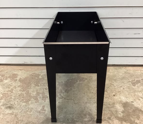 Costway 24 in. x 11 in. x 18 in. Raised Garden Bed Elevated Black Metal Planter Box with Legs Drainage Holes Gardening Box