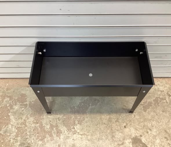 Costway 24 in. x 11 in. x 18 in. Raised Garden Bed Elevated Black Metal Planter Box with Legs Drainage Holes Gardening Box