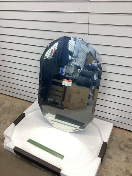 36" X 24" Frameless Oval Bathroom Wall Mirror with Beveled Edges
