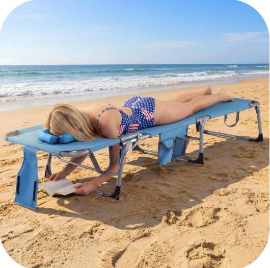 5-position Outdoor Folding Chaise Lounge Chair