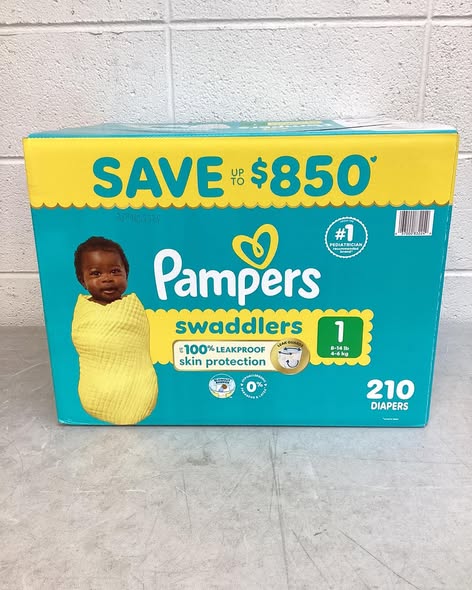 Pampers Swaddlers Diapers 210 ct Size 1