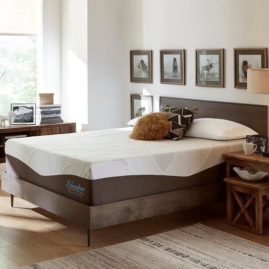 Slumber Solutions Firm Gel Memory Foam Mattress Size Queen 12” Thickness