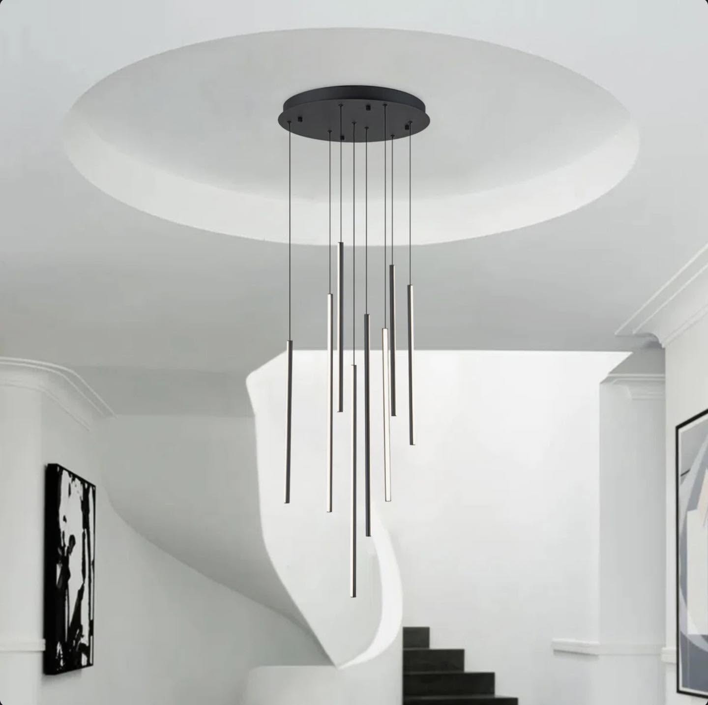 Caylah Cluster Cylinder LED Pendant for Stairs