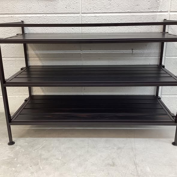 Seville Classics 3-Tier (12 Pair) Stackable Resin Shoe Storage Rack