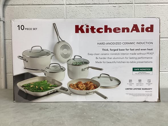 KitchenAid 10-Piece Hard-Anodized Ceramic Induction Cookware Set