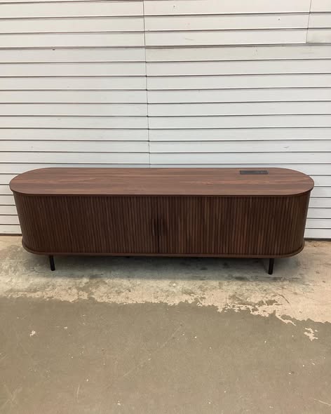 ONBRILL 69" TV Stand with Power Outlet for TVs up to 80", Entertainment Center with Storage and Drawer
