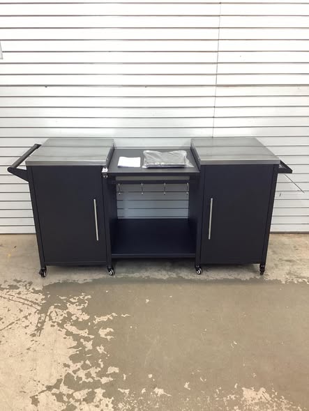 71.65"Outdoor BBQ Prep Table with Cover