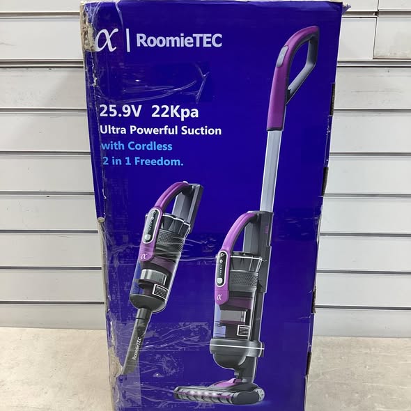 ROOMIE TEC Alpha Professional Upright Cordless Vacuum Cleaner Motorized Pet Brush with 22Kpa Suction