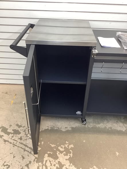 71.65"Outdoor BBQ Prep Table with Cover