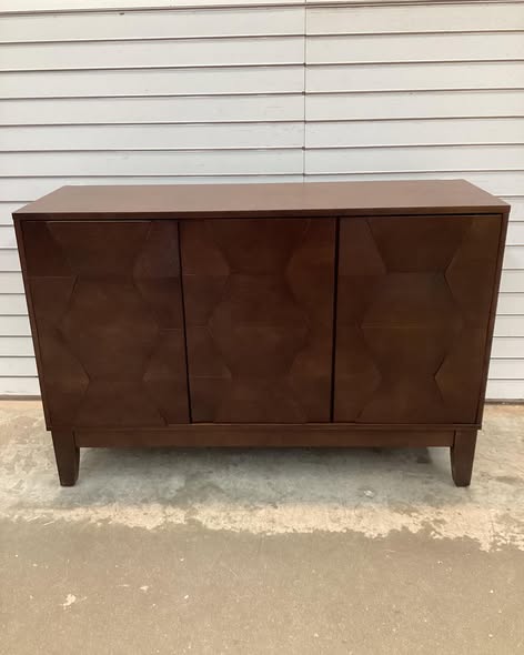 Iasiah Modern 45''W 3-Door Solid Wood Sideboard with Adjustable Shelves.