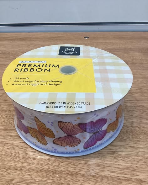 Member’s Mark Premium Wired Ribbon 2.5” Width x 50 Yards