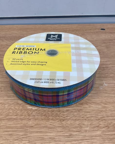 Member’s Mark Premium Wired Ribbon 1.5” Width x 50 Yards