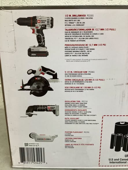PORTER-CABLE 6-Tool Power Tool Combo Kit with Soft Case (2-Batteries Included and Charger Included)