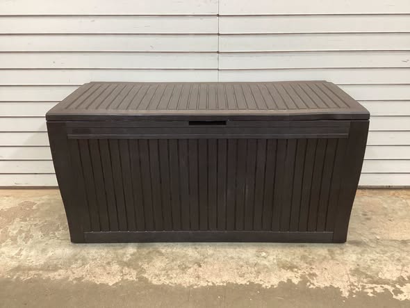 Keter Comfy 71 Gallon Durable Resin Outdoor Storage and Organization Deck Box Ideal For Garden Patio Furniture and Supplies