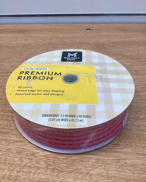 Member’s Mark Premium Wired Ribbon 1.5” Width x 50 Yards