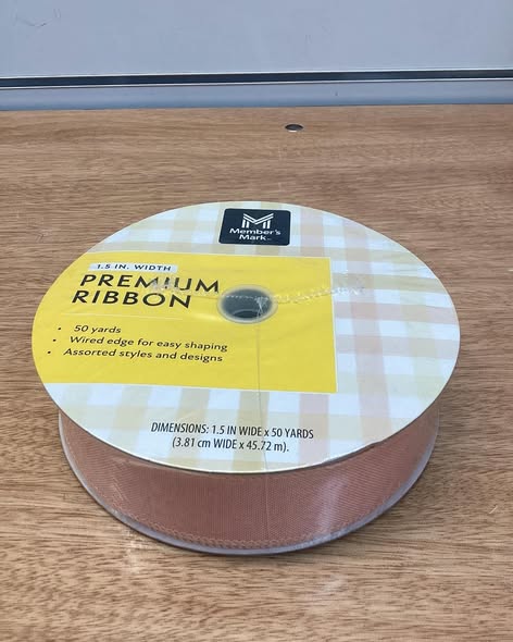 Member’s Mark Premium Wired Ribbon 1.5” Width x 50 Yards