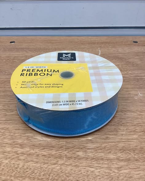 Member’s Mark Premium Wired Ribbon 1.5” Width x 50 Yards