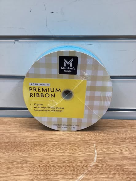 Member’s Mark Premium Wired Ribbon 1.5” Width x 50 Yards