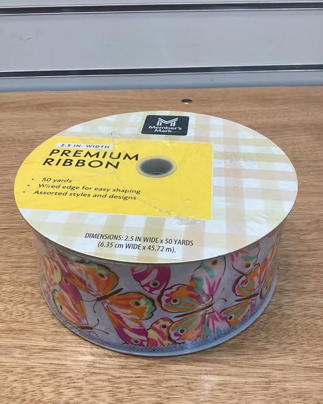 Member’s Mark Premium Wired Ribbon 2.5” Width x 50 Yards