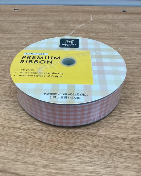Member’s Mark Premium Wired Ribbon 1.5” Width x 50 Yards