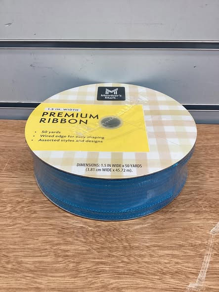 Member’s Mark Premium Wired Ribbon 1.5” Width x 50 Yards