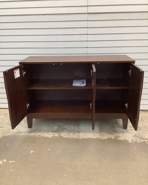 Iasiah Modern 45''W 3-Door Solid Wood Sideboard with Adjustable Shelves.