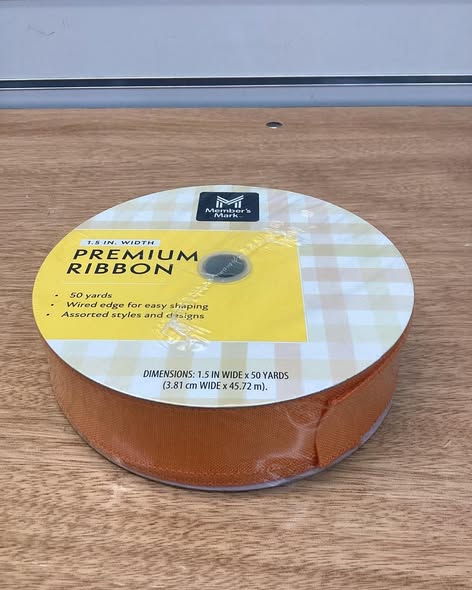 Member’s Mark Premium Wired Ribbon 1.5” Width x 50 Yards