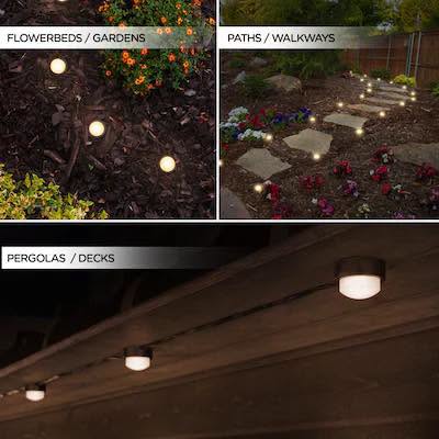 Enbrighten 15 -Pack 40 -Lumens Color Changing Light Line voltage Plug-in LED Outdoor Path Light