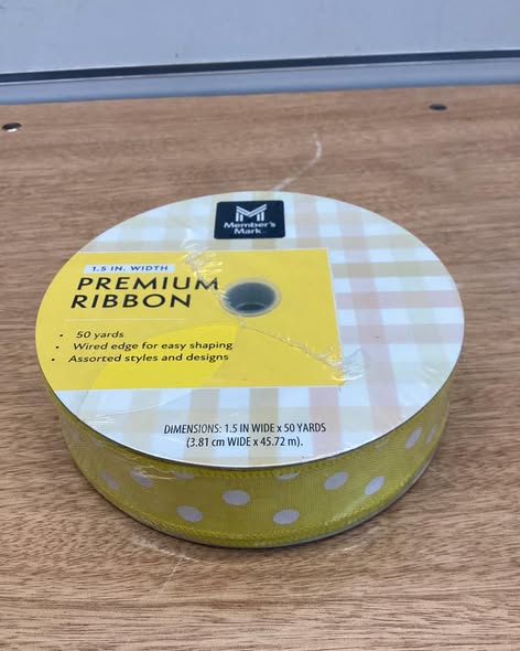 Member’s Mark Premium Wired Ribbon 1.5” Width x 50 Yards