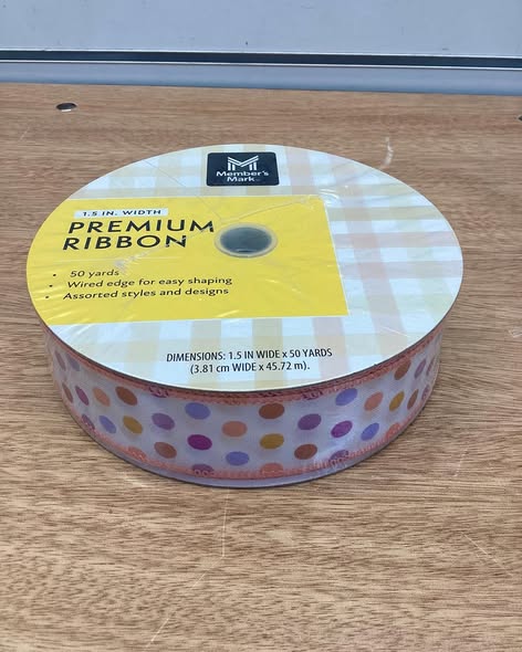 Member’s Mark Premium Wired Ribbon 1.5” Width x 50 Yards