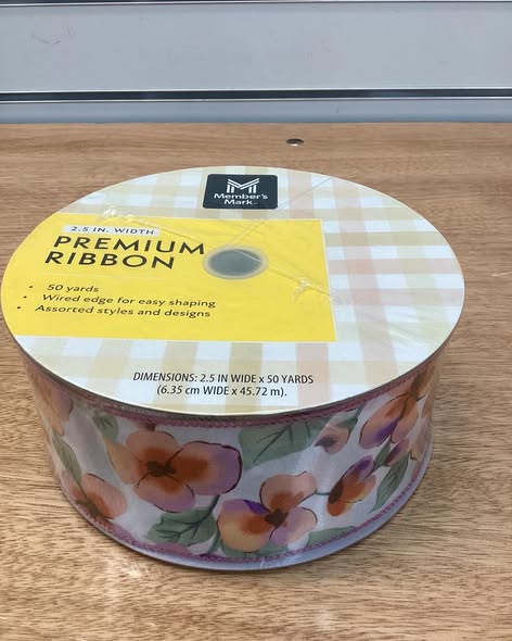 Member’s Mark Premium Wired Ribbon 2.5” Width x 50 Yards