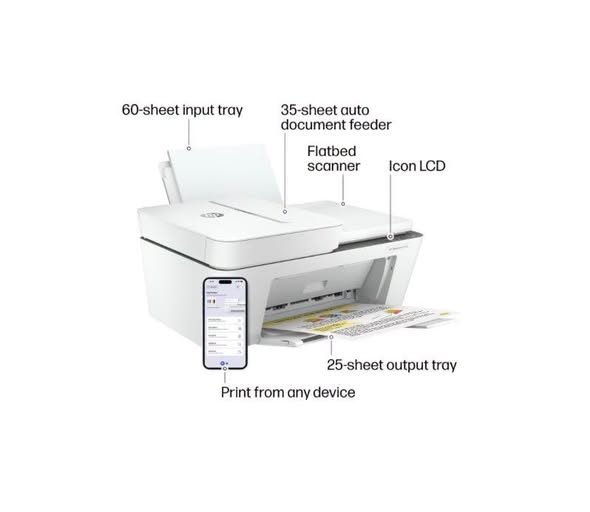 HP DeskJet 4258e Wireless All-in-One Inkjet Printer