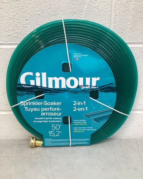 Gilmour Gilmour Sprinkler Hose 1/2-in x 50-ft Light -Duty Vinyl Green Coiled Hose.