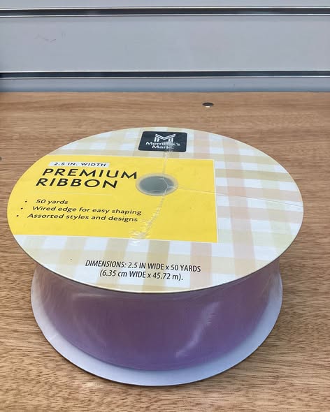 Member’s Mark Premium Wired Ribbon 2.5” Width x 50 Yards